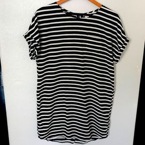 Nordstrom Black and White stripped shirt